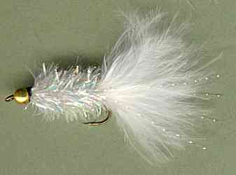 3x White weighted Dog Nobbler woolly bugger Classic lure fly fishing #10