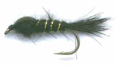 BestCity Fly Fishing Nymphs HARES EAR GRHE Selection with 12 fly