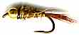 Brown Beaded Gold Ribbed Hare's Ear Nymph for rainbow and Brown Trout fishing