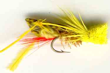 Yellow Hopper Dry Fly for Rainbow trout fishing