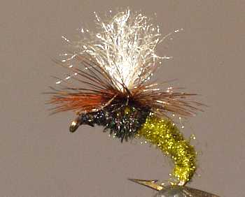 Olive Klinkhammer Emerging Caddis nymph fly pattern for trout fishing
