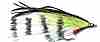Barred White and Chartreuse Lefty's Deceiver Saltwater fishing fly pattern 