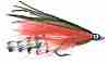 The barred White and Red Lefty's Deceiver Saltwater fly fishing pattern