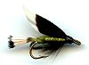 Green Heckham Peckham Double Hook Wet Fly for sea-trout fishing