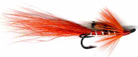 3 V Fly Size 10 Ultimate RV Gledswood Shrimp Red Head Gold Treble Salmon Flies 