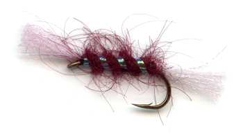 To catch brown trout tie on a Claret Shipman's Buzzer Chironomids Midge Emerger fly pattern