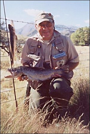 The Black Gnat Dry Fly caught this trout fishing in the in the Coleridge 
group of lakes in the Canterbury region here in the South Island of NZ