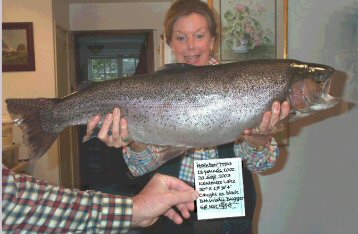 Monster trout caught on a Woolly Bugger