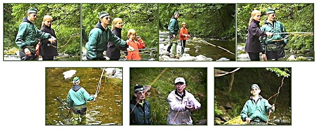 Adrian Medcalf fly fishing with youngsters and senior citizens