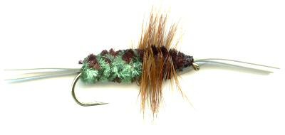 Black and Light Green Montana Stonefly Nymph for trout fishing