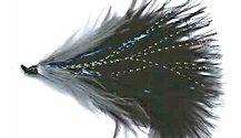 Black and Blue Alaskabou  Streamer fly pattern