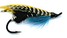 Blue Charm featherwing Salmon Double Hook fly pattern