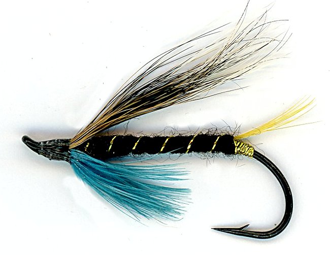 The Blue Charm Hairwing Salmon Single Hook Fly 