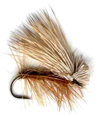 6 Size 14 ELK HAIR CADDIS  BROWN PREMIUM LIGAS FLY FISHING FLIES 