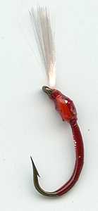 Bloodworm Red Epoxy Buzzer Midge Nymph fly for fishing rainbow trout