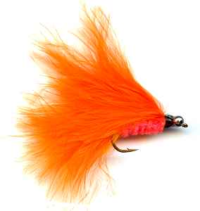 The Orange Cats Whisker streamer Trout flyfishing fly