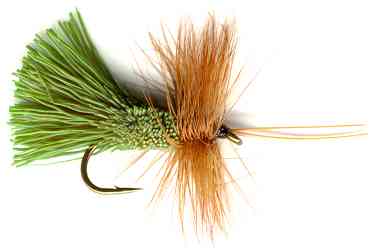 Goddard's Green Caddis Sedge Fly pattern for trout fishing