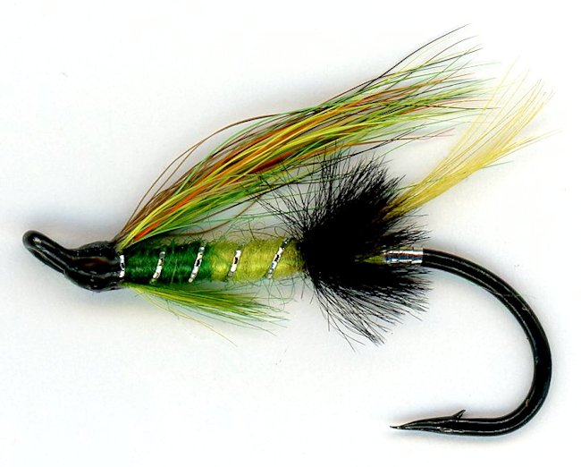 The Green Highlander Salmon Single Hook Fly 