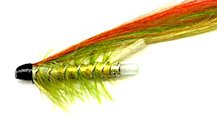 Green Highlander 1 1/2 Inch Plastic Salmon Tube fly pattern