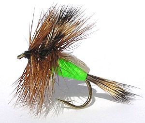 Yellow Humpy Dry Fly from the guys at fish fishing flies