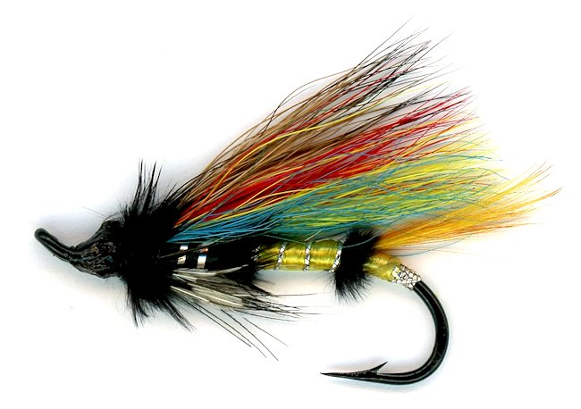 Hair Wing Salmon Flies..,,, Size #2 Jock Scott ,, Fly Fishing Flies...