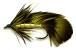 Yellow and Olive Grizzly Matuka streamer Fly pattern