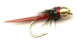 Red Copper John Beaded Fly