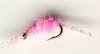 The Pink Scud Nymph Fly pattern for trout fishing