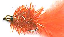 Orange Crystal Woolly Bugger fly pattern