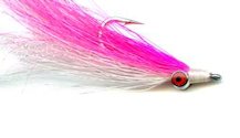 Pink and White Clouser's Deepwater Minnow fly pattern