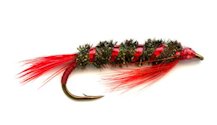 Red Holo Diawl Bach Nymph fly pattern