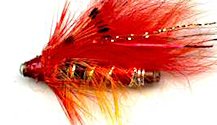 Red Nosed Ally's Shrimp One Inch Copper Salmon Tube fly pattern