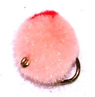 Peach Salmon Glo Bug Egg Fly fishing flies for steelhead and trout