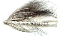Norwegian Silver and Grey 2 inch Plastic Salmon Tube fly pattern