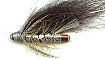 Norwegian Silver and Grey 1 inch Copper Salmon Tube fly pattern