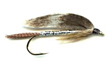 Silver March Brown Single Hook Streamer fly pattern