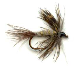 Sparkle Soft Hackle Brown S14 Fishing Fly, Wet Flies