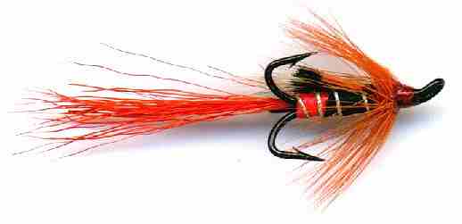 3 V Fly 1 Inch Birgham JC Rocket Shrimp Copper Salmon Tube Flies & 3 Trebles 