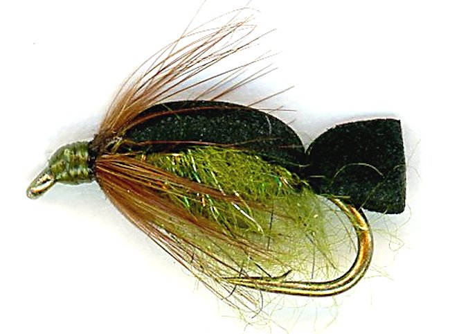 Swimming Olive Caddis Pupa flyfishing Nymph fly trout Pattern