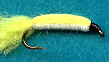 Baby Doll White and Yellow Single Hook Streamer fly pattern