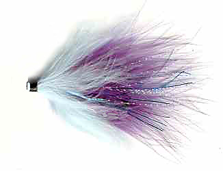 Winter Steelhead Soft Hackle Purple and Blue Alaskabou Marabou tube fly