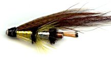 Yellow Torrish 1 Inch Copper Salmon Tube fly pattern